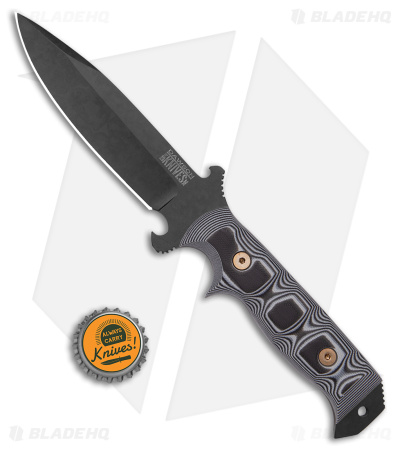 Dawson Knives Chief Fixed White/Black G-10 (5" Apocalyptic Black MagnaCut) - Image 4