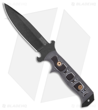 Dawson Knives Chief Fixed White/Black G-10 (5" Apocalyptic Black MagnaCut)