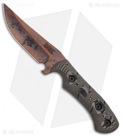 Dawson Knives Copper Canyon Fixed Blade Knife Tan/Black G-10 (4.13" Copper)