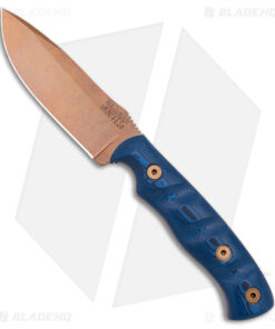 Dawson Knives Huntsman Fixed Blade Knife Blue/Black G-10 (4" AZ Copper MagnaCut)
