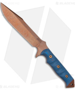 Dawson Knives Mojave 7 Fixed Blade Knife Quicksilver Blue (7" Copper MagnaCut)