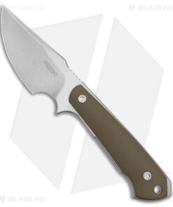 Dervish Knives Prima Fixed Blade Knife OD Green G-10 (3.5" Two-Tone)