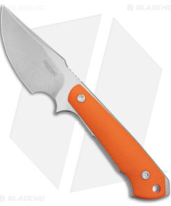 Dervish Knives Prima Fixed Blade Knife Orange G-10 (3.5" Two-Tone)