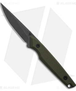 Dirty Bird Knives Aguila Fixed Blade Knife OD Green G-10 (3.37" Stonewash)