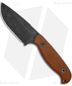 Dirty Bird Knives Custom Skinner Fixed Blade Paper Micarta (3.5" Stonewash)