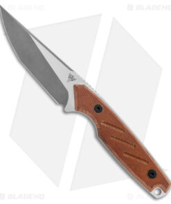 Dirty Bird Knives Fox MODIII Fixed Blade Knife Natural Canvas Micarta (3.8" SW)