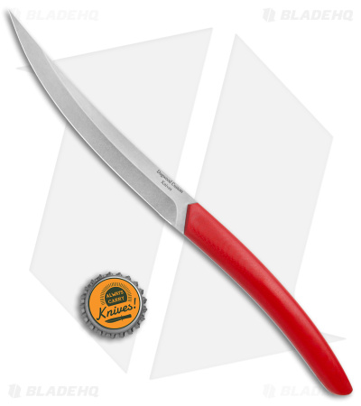 Dogwood Custom Knives Fish and Fowl Fixed Blade Knife Red G-10 (4.7" Stonewash) - Image 4