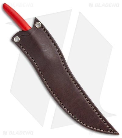 Dogwood Custom Knives Fish and Fowl Fixed Blade Knife Red G-10 (4.7" Stonewash) - Image 3
