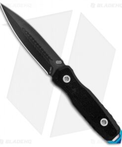 EOS Mini Thresher Fixed Blade Knife Black (3.6" Black) w/ Custom Sheath