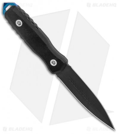 EOS Mini Thresher Fixed Blade Knife Black (3.6" Black) w/ Custom Sheath - Image 2