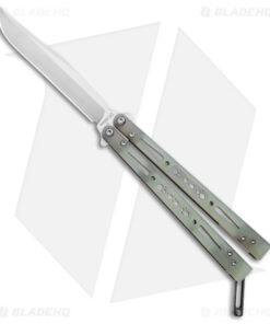 EPS Knives Wraith Butterfly Knife Jade G-10 (4.6" Satin)