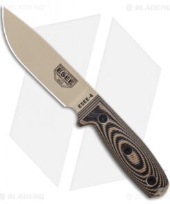 ESEE Knives ESEE-4PDT-005 Fixed Blade Knife Coyote/Black 3D G-10 (4.5" Tan)