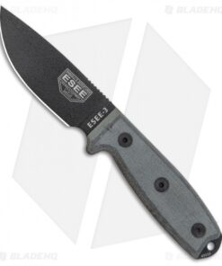 ESEE Knives ESEE-3PM Modified Knife Coyote Sheath w/ Clip Plate (3.88" Black)