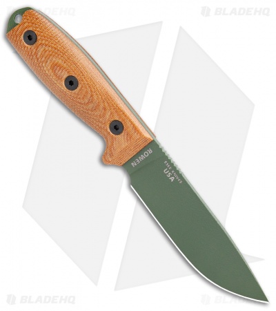 ESEE Knives ESEE-4POD-011 Fixed Blade Knife 3D Natural Micarta (4.5" OD Green) - Image 2