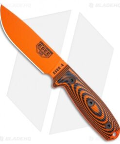 ESEE Knives ESEE-4POR-006 Fixed Blade Knife Orange / Black 3D G-10 (4.5" Orange)