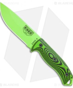 ESEE Knives ESEE-5PVG-007 Fixed Blade Knife Green/Black 3D G-10 (5.25" Green)