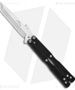 Emerson CQC-7 Tactical Balisong Butterfly Knife Black G-10 (3.8" Stonewash)