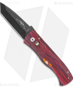 Emerson Pro-Tech CQC-7 Automatic Knife Red Grain Micarta (3.25" Black)