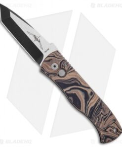 Emerson Pro-Tech CQC-7 Tanto Automatic Knife Camo Burl G-10 (3.25" Black)
