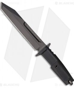 Extrema Ratio Fulcrum Fixed Blade Knife Black Forprene (7" Black Serr)