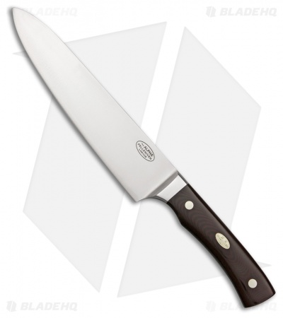 Fallkniven CMT Chefs Alpha Fixed Blade Knife Maroon Micarta (8" Satin)