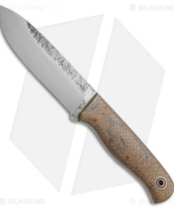 Fiddleback Forge Bushcrafter Sr. Fixed Blade Knife Coffee Burlap (4.875" Satin)