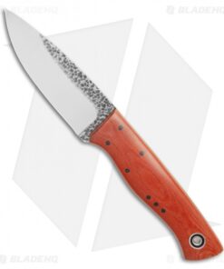 Fiddleback Forge Bushfinger Fixed Blade Knife Chili Pepper Micarta (4" Satin)