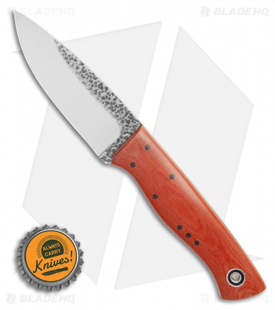 Fiddleback Forge Bushfinger Fixed Blade Knife Chili Pepper Micarta (4" Satin) - Image 3