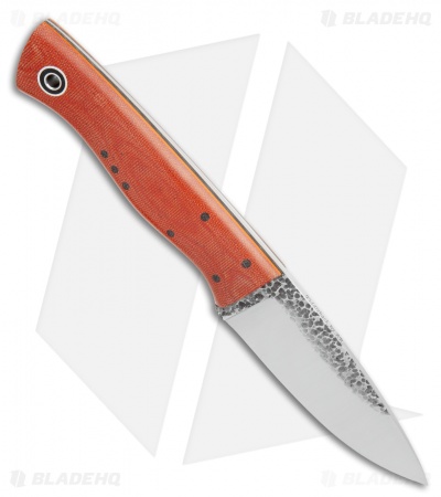 Fiddleback Forge Bushfinger Fixed Blade Knife Chili Pepper Micarta (4" Satin) - Image 2