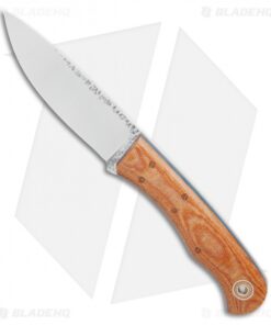 Fiddleback Forge CR-1 Fixed Blade Knife Natural Micarta (3.8" Satin)