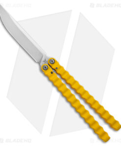 Flytanium Tatersong Limited Edition Balisong Knife Yellow (4.5" Stonewash)