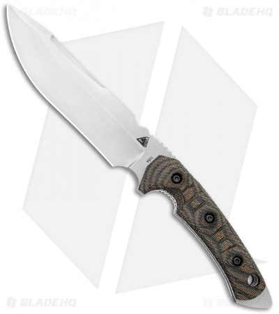 FOBOS Tier1-C Fixed Blade Knife Camo Canvas Micarta/White Liner (6.5" SW)