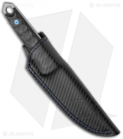 Fox Knives Ryu Fixed Blade Knife Marble Carbon Fiber (5.3" Damascus) 02FX746 - Image 2