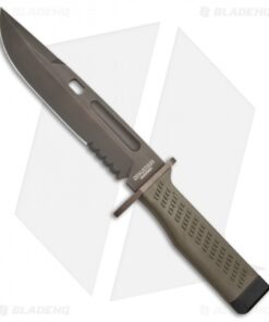 Fox Knives Spartan Fox Combat Fixed Blade Coyote Forprene (7.25" Black) SF-C01