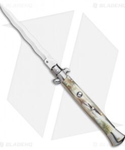 Frank B. 11" Brazilian Horn Italian Stiletto Auto Knife - Kriss