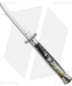Frank B 11" Italian Stiletto Swinguard Automatic Knfie Brazilian Dark Horn