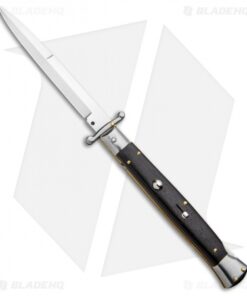 Frank B 11" Italian Stiletto Swinguard Automatic Ebony (5" Satin Bayonet)