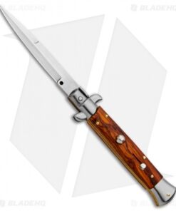 Frank B 9" Italian Stiletto Automatic Bayonet Knife Cocobolo (4" Satin)