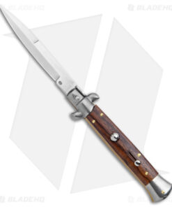 Frank B 9" Italian Stiletto Bayonet Knife Palisander Wood (4" Satin)