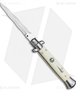 Frank B 9" Italian Stiletto Kris Knife Sim Ivory (4" Satin)