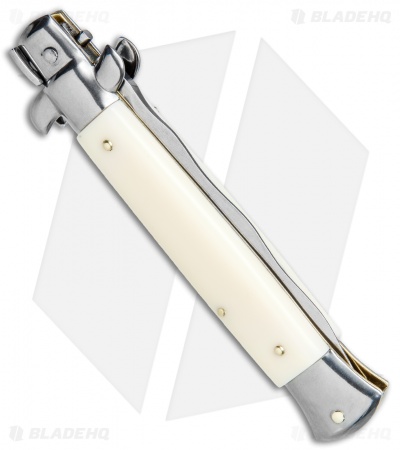 Frank B 9" Italian Stiletto Kris Knife Sim Ivory (4" Satin) - Image 3