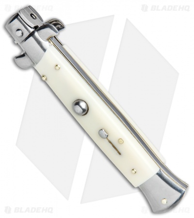 Frank B 9" Italian Stiletto Kris Knife Sim Ivory (4" Satin) - Image 2