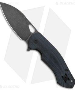 GiantMouse Vox/Anso ACE Biblio Flipper Knife Black Micarta Exclusive (2.9" BW)
