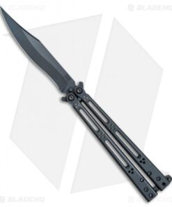 Hom Design Basilisk Elite Balisong Butterfly Knife PVD Ti (4.6" Black)