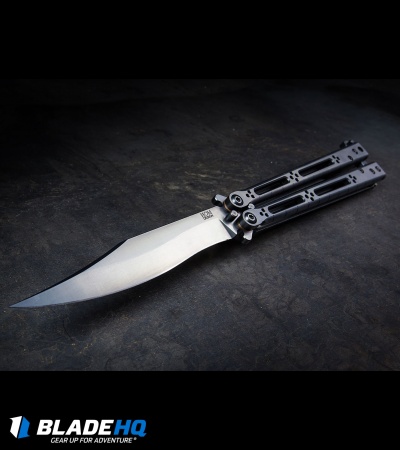 Hom Design Basilisk Elite Balisong Butterfly Knife PVD Ti (4.6" Black) - Image 4