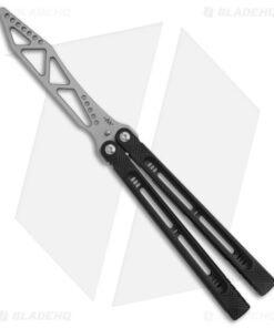 Heibel Knives Menace Balisong Trainer Black Aluminum (4.8" Satin)