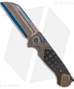 Heretic Knives ADV Butcher Automatic Knife Bronze/Flamed Hardware (4" San Mai)
