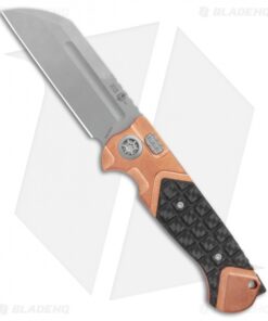 Heretic Knives ADV Butcher Automatic Knife Carbon Fiber/Copper (4" Battleworn)