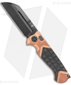 Heretic Knives ADV Butcher Automatic Knife CF/Copper (4" Battleworn Black)