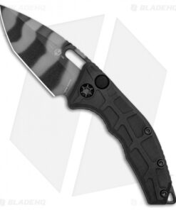 Heretic Knives Martyr Automatic Knife Black Aluminum (3" Tiger Stripe)